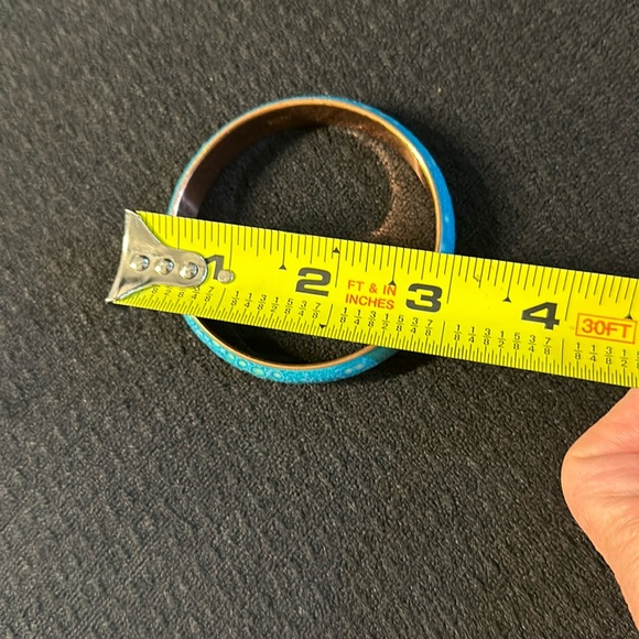 1960’s Vintage Matisse Renoir Copper turquoise enamel bangle bracelet - Picture 5 of 5